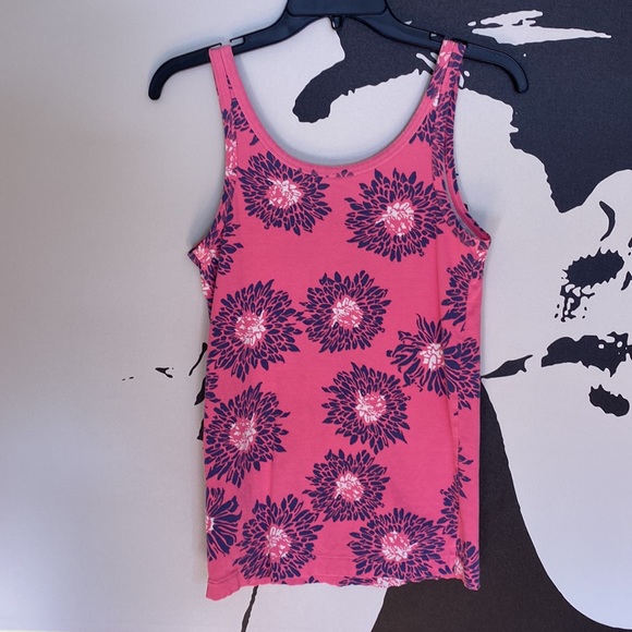 Vintage Banana Republic Pink/Blue Floral Tank Top - Size Large - Picture 3 of 6